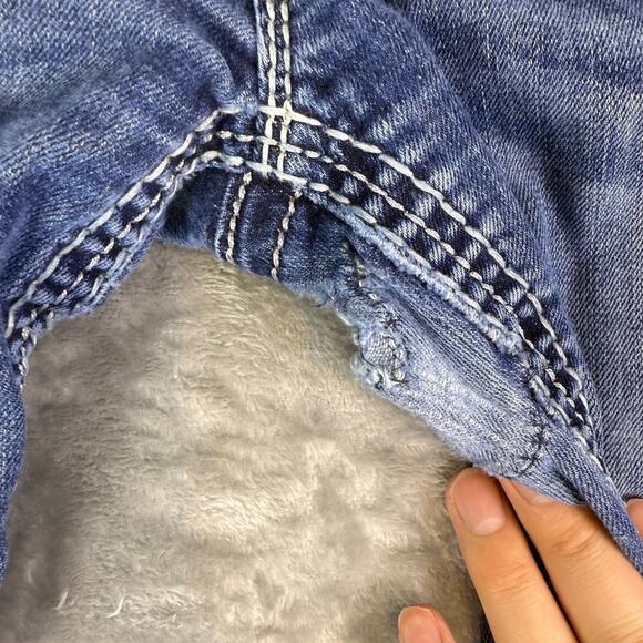 Rock Revival Dania easy skinny grunge punk Y2K embellished jeans womens 28x30 - Picture 5 of 11